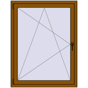 REHAU OPTIMUM EURO-DESIGN 70 1000x1300 mm GOLDEN OAK two-sided
