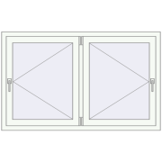 REHAU OPTIMUM EURO-DESIGN 70 1450x900 mm GOLDEN OAK external