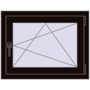 REHAU OPTIMUM EURO-DESIGN 70 750x580 mm BLACK_BROWN two-sided