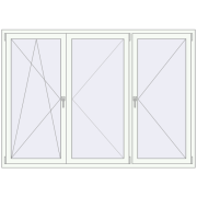 REHAU OPTIMUM EURO-DESIGN 70 2100x1500 mm RAL 9016 Traffic white two-sided