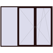 REHAU ENERGY-SAVING SYNEGO MD 3000x2330 mm CHOCOLATE_BROWN two-sided