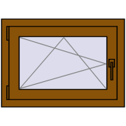 REHAU OPTIMUM EURO-DESIGN 70 700x500 mm GOLDEN OAK two-sided