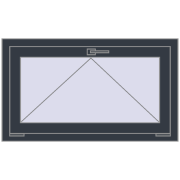 Okna skrzydłowe 956x556 mm REHAU OPTIMUM EURO-DESIGN 70 ANTHRACITE_GREY_STRUKTURAL dwustronny