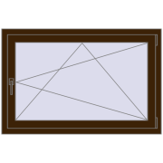 REHAU OPTIMUM EURO-DESIGN 70 1170x770 mm DARK_OAK two-sided