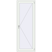 REHAU OPTIMUM EURO-DESIGN 70 700x2000 mm RAL 9016 Traffic white two-sided
