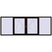 REHAU OPTIMUM EURO-DESIGN 70 3000x1100 mm BLACK_BROWN two-sided