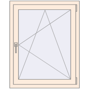 REHAU OPTIMUM EURO-DESIGN 70 800x1000 mm CREAME_WHITE_50L-2 two-sided