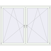 REHAU ENERGY-SAVING SYNEGO MD 2080x1650 mm RAL 9016 Traffic white two-sided