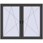 REHAU ENERGY-SAVING SYNEGO MD 1710x1385 mm BASALT_GREY dwustronny REHAU ENERGY-SAVING SYNEGO MD 1710x1385 mm BASALT_GREY dwustronny