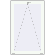 REHAU OPTIMUM EURO-DESIGN 70 1000x1600 mm RAL 9016 Traffic white two-sided