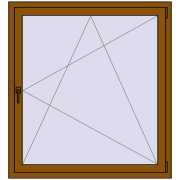 REHAU ENERGY-SAVING SYNEGO MD 1200x1300 mm GOLDEN OAK dwustronny