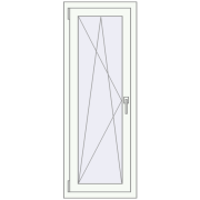 REHAU OPTIMUM EURO-DESIGN 70 540x1420 mm RAL 9016 Traffic white two-sided