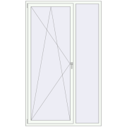 Okna skrzydłowe 1400x2300 mm REHAU OPTIMUM EURO-DESIGN 70 RAL 9016 Traffic white dwustronny Okna skrzydłowe 1400x2300 mm REHAU OPTIMUM EURO-DESIGN 70 RAL 9016 Traffic white dwustronny