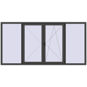 REHAU ENERGY-SAVING SYNEGO MD 2800x1400 mm BASALT_GREY two-sided