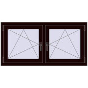 REHAU ENERGY-SAVING SYNEGO MD 1305x635 mm CHOCOLATE_BROWN dwustronny