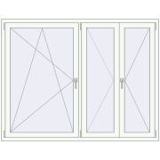 REHAU OPTIMUM EURO-DESIGN 70 1800x1400 mm RAL 9016 Traffic white dwustronny REHAU OPTIMUM EURO-DESIGN 70 1800x1400 mm RAL 9016 Traffic white dwustronny