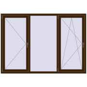 REHAU BRILLANT DESIGN 2070x1450 mm DARK_OAK two-sided