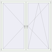 REHAU ENERGY-SAVING SYNEGO MD 2100x2100 mm GOLDEN OAK external