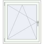 REHAU OPTIMUM EURO-DESIGN 70 860x980 mm RAL 9016 Traffic white dwustronny