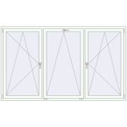 REHAU OPTIMUM EURO-DESIGN 70 2440x1450 mm RAL 9016 Traffic white dwustronny