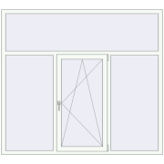 REHAU BRILLANT DESIGN 2020x1800 mm RAL 9016 Traffic white two-sided
