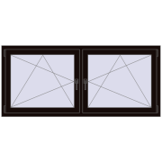 Okna skrzydłowe 1830x815 mm REHAU ENERGY-SAVING SYNEGO MD BLACK_BROWN dwustronny Okna skrzydłowe 1830x815 mm REHAU ENERGY-SAVING SYNEGO MD BLACK_BROWN dwustronny