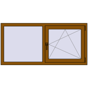 EPSILON OPTIMA 1500x700 mm GOLDEN OAK dwustronny