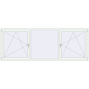 REHAU ENERGY-SAVING SYNEGO MD 3000x1100 mm RAL 9016 Traffic white two-sided