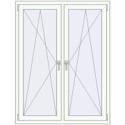 REHAU BRILLANT DESIGN 1180x1530 mm RAL 9016 Traffic white two-sided