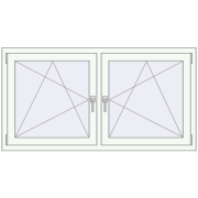 REHAU OPTIMUM EURO-DESIGN 70 1490x790 mm RAL 9016 Traffic white two-sided