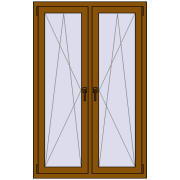 Okna skrzydłowe 1020x1550 mm REHAU ENERGY-SAVING SYNEGO MD GOLDEN OAK dwustronny