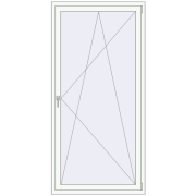 REHAU OPTIMUM EURO-DESIGN 70 1000x2100 mm RAL 9016 Traffic white two-sided
