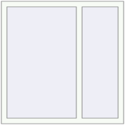 REHAU OPTIMUM EURO-DESIGN 70 1100x1100 mm RAL 9016 Traffic white two-sided
