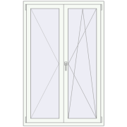 REHAU OPTIMUM EURO-DESIGN 70 1100x1700 mm RAL 9016 Traffic white two-sided