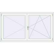 REHAU OPTIMUM EURO-DESIGN 70 1800x1000 mm RAL 9016 Traffic white two-sided