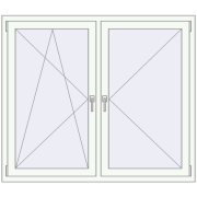 REHAU OPTIMUM EURO-DESIGN 70 1500x1250 mm RAL 9016 Traffic white two-sided