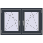 Okna skrzydłowe 1065x680 mm REHAU ENERGY-SAVING SYNEGO MD ANTHRACITE_GREY_STRUKTURAL dwustronny Okna skrzydłowe 1065x680 mm REHAU ENERGY-SAVING SYNEGO MD ANTHRACITE_GREY_STRUKTURAL dwustronny