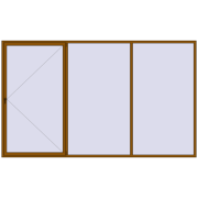REHAU OPTIMUM EURO-DESIGN 70 4000x2400 mm GOLDEN OAK two-sided