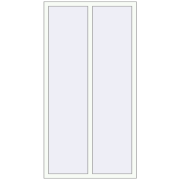 REHAU ENERGY-SAVING SYNEGO MD 990x1970 mm RAL 9016 Traffic white two-sided