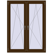 REHAU ENERGY-SAVING SYNEGO MD 1230x1550 mm DARK_OAK dwustronny