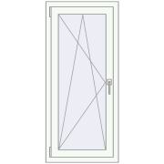 REHAU OPTIMUM EURO-DESIGN 70 580x1280 mm RAL 9016 Traffic white two-sided