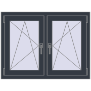 Okna skrzydłowe 1005x755 mm REHAU ENERGY-SAVING SYNEGO MD ANTHRACITE_GREY_STRUKTURAL dwustronny