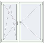 REHAU OPTIMUM EURO-DESIGN 70 1460x1410 mm RAL 9016 Traffic white dwustronny