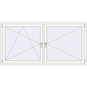 REHAU OPTIMUM EURO-DESIGN 70 2000x1000 mm RAL 9016 Traffic white two-sided