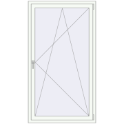 REHAU ENERGY-SAVING SYNEGO MD 1000x1770 mm RAL 9016 Traffic white two-sided