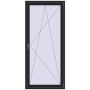 REHAU ENERGY-SAVING SYNEGO MD 900x2000 mm BLACK_ULTI-MATT two-sided