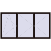 REHAU OPTIMUM EURO-DESIGN 70 4000x2100 mm BLACK_BROWN two-sided