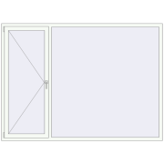 REHAU ENERGY-SAVING SYNEGO MD 2335x1700 mm RAL 9016 Traffic white two-sided