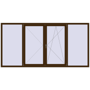 REHAU ENERGY-SAVING SYNEGO MD 2800x1400 mm DARK_OAK two-sided