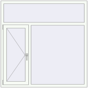 REHAU ENERGY-SAVING SYNEGO MD 1500x1500 mm RAL 9016 Traffic white two-sided